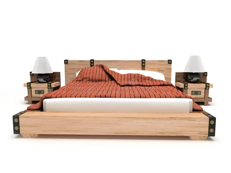 Home bett auf einem weißen hintergrund 6773081
